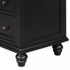 U_Style 27.6 Inch Painted Nightstand with Pull-Out Tray and 3 Drawers, Black | U_Style Table de Nuit Peinte 27.6 po avec Tiroir Coulissant et 3 Tiroirs, Noir