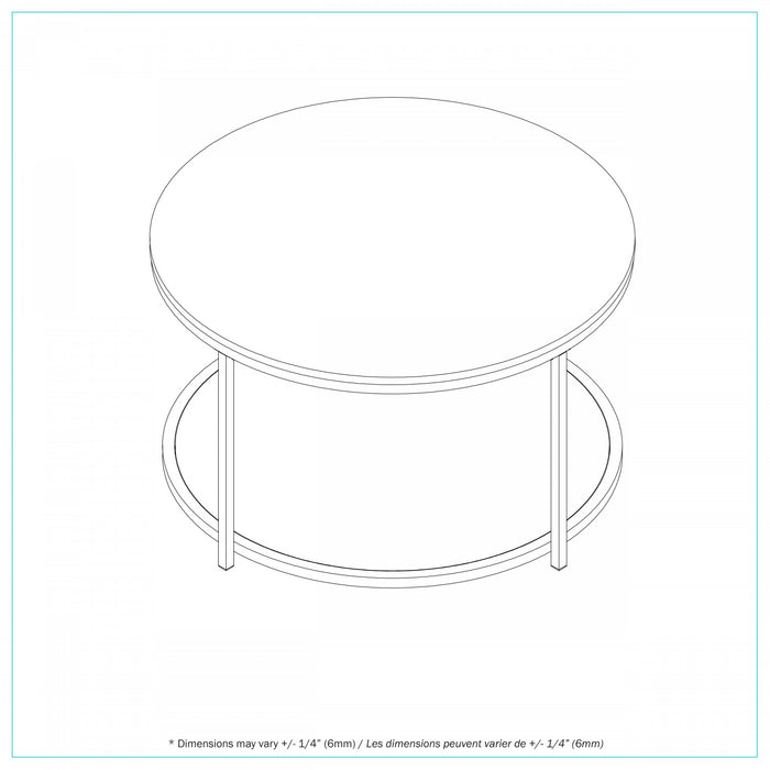 Sable Coffee Table With Dual Marble Surface