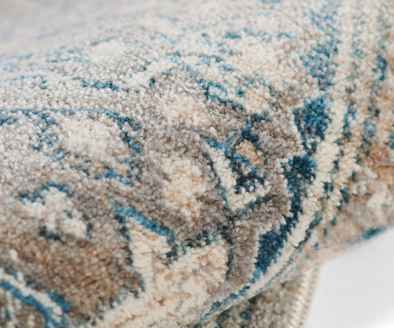 Lucia Traditional 8'0\" x 10'0\" Area Rug in Blue Indoor Area Rug