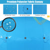 Costway 15FT Patio Double-Sided Umbrella Crank Outdoor Garden Market Sun Shade Blue