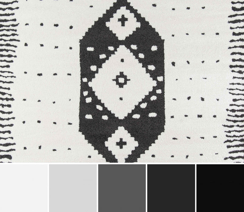 Lyra Contemporary 7'6\" x 9'6\" Area Rug in Ivory Indoor Area Rug