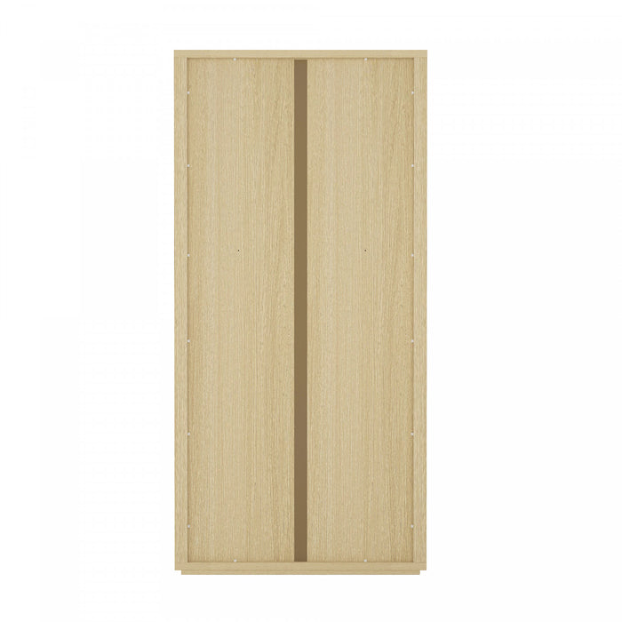 Rivington Modern 38\" Bookcase Cabinet in Natural Oak - Set of 3