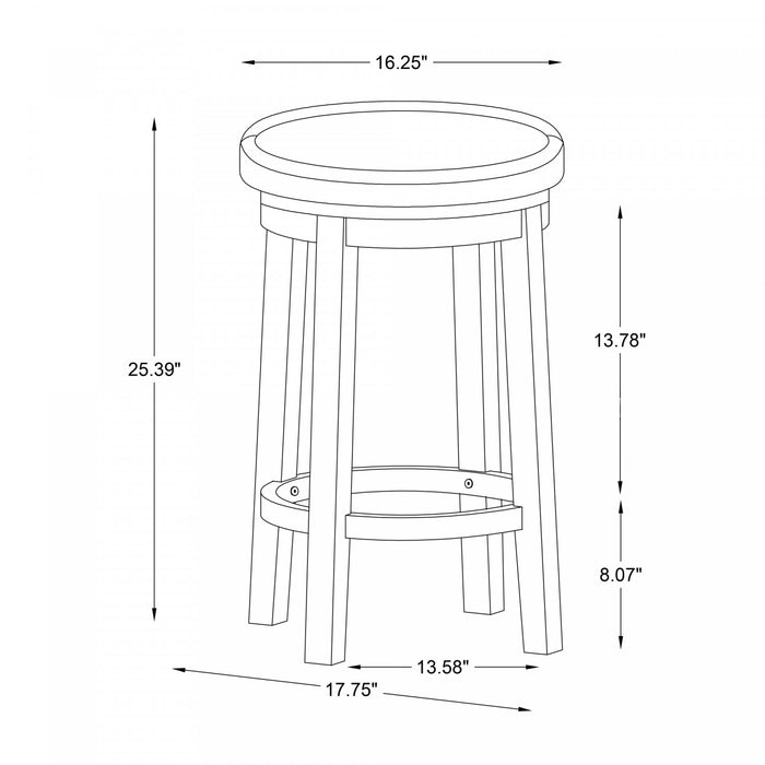 Maya Faux Leather Counter-Height Stool - Beige