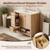 Oakmere 36 Inch Single Sink Bathroom Vanity with Two Doors and Two Drawers, Natural Wood | Oakmere Meuble-Lavabo Simple 36 po avec Deux Portes et Deux Tiroirs, Bois Naturel