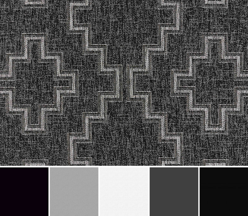 Esina Transitional 8'0\" x 10'0\" Area Rug in Black Indoor Area Rug