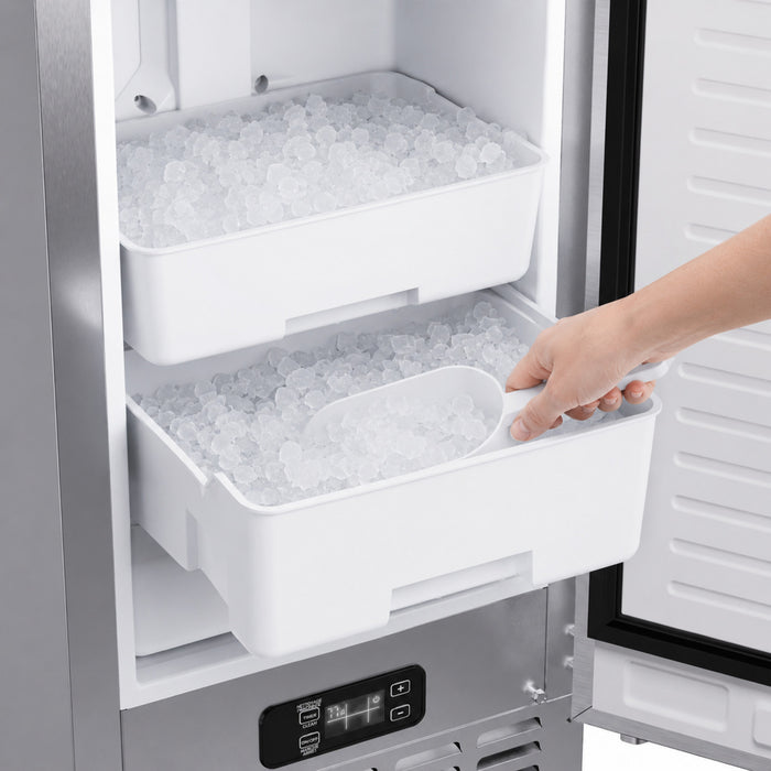 Forno Cristallo 15 Inch Freestanding/Undercounter Ice maker, 66.1 lbs, Stainless Steel - FIMBI7307-15S Ice Maker