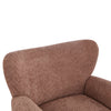 Wingate Cozy Wingback Armchair with Premium Fabric and Solid Wood Legs, Coral, Teak | Wingate Fauteuil Aile Confortable en Tissu Premium et Pieds en Bois Massif, Corail, Teck
