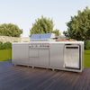 FORNO Bulnes Outdoor Kitchen 60,000 BTU Stainless Steel BBQ & White Countertops - FODKT2506WHT | Cuisine d'exterieur Bulnes – BBQ en acier inoxydable de 60 000 BTU et comptoirs blancs – FODKT2506WHT