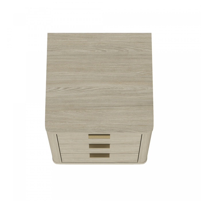 Evelyn Modern 20\" Nightstand in Natural (3-Drawer) - Set of 2