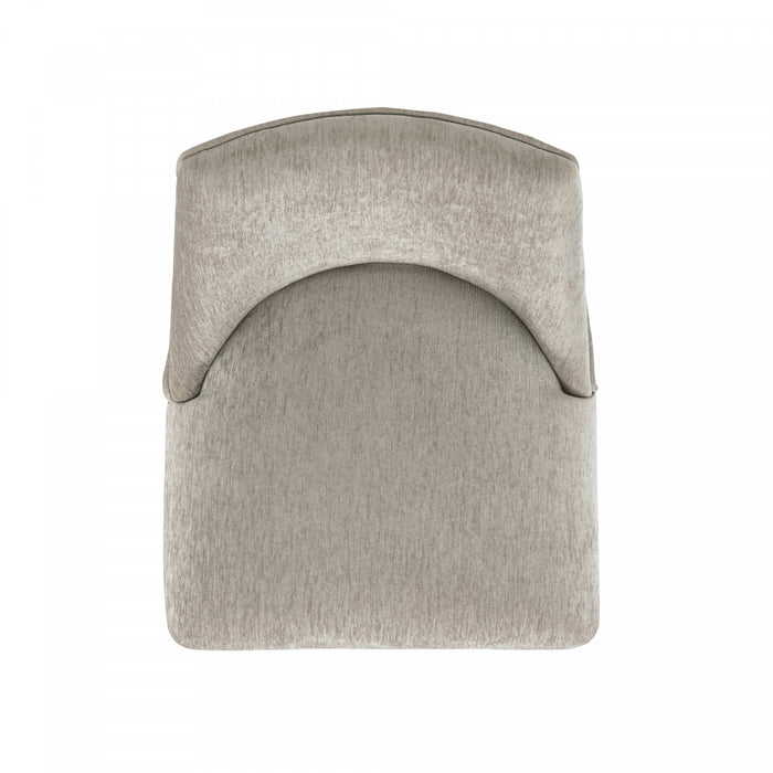 Beever Modern Chenille Wood Upholstered Barstool in Taupe - Set of 2 Bar Stool