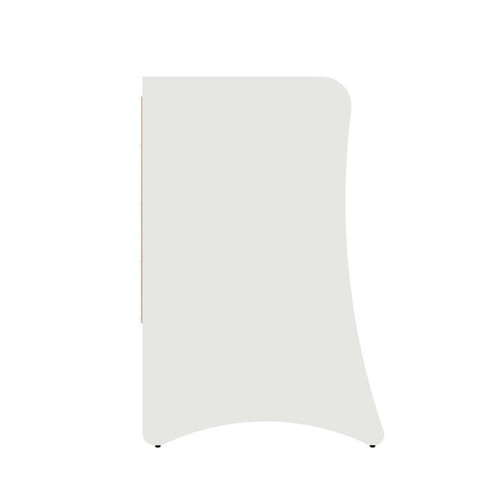 Coney Mid-Century Modern 28\" Nightstand in White (3-Drawer)