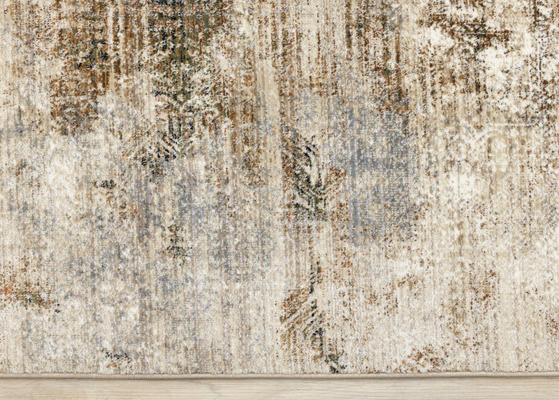 Sydney Beige Grey Cream Distressed Area Rug - 5'3\" x 7'10\"