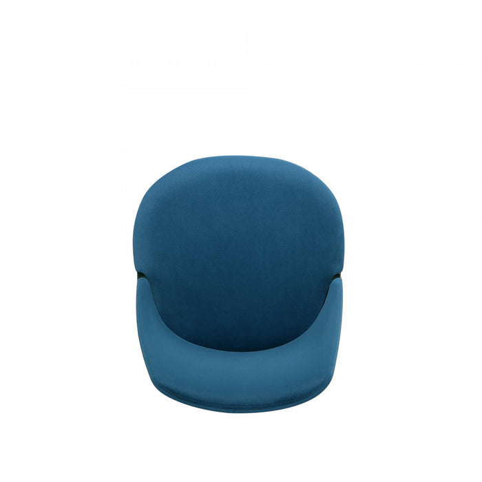Kara Modern Wood Upholstered Dining Chair in Blue - Set of 4