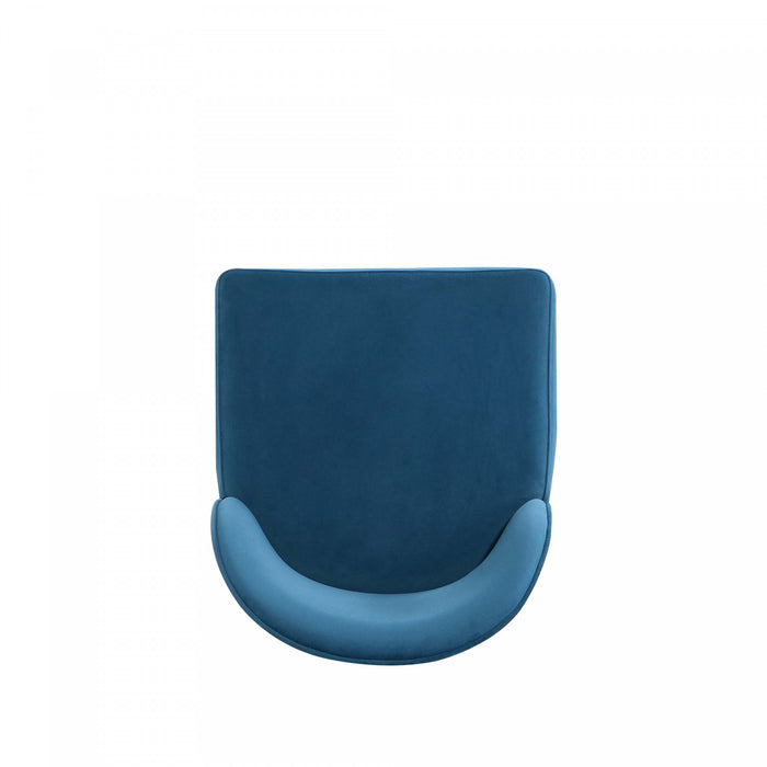 Hillman Modern Wood Upholstered Dining Chair in Blue - Set of 2
