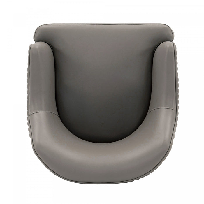 Raya Modern Wood Vegan Leather Dining Chair in Taupe - Set of 2