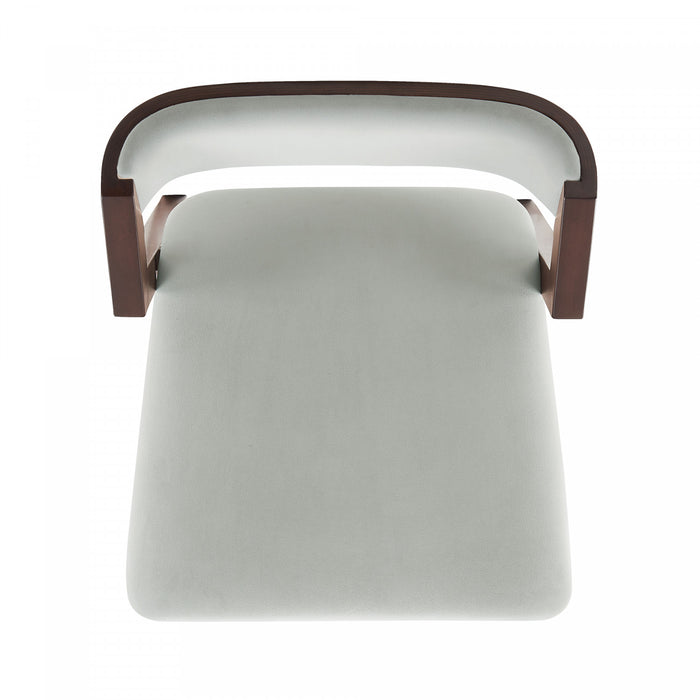 Patricia Modern Wood Upholstered Counter Stool in White Glacier - Set of 3