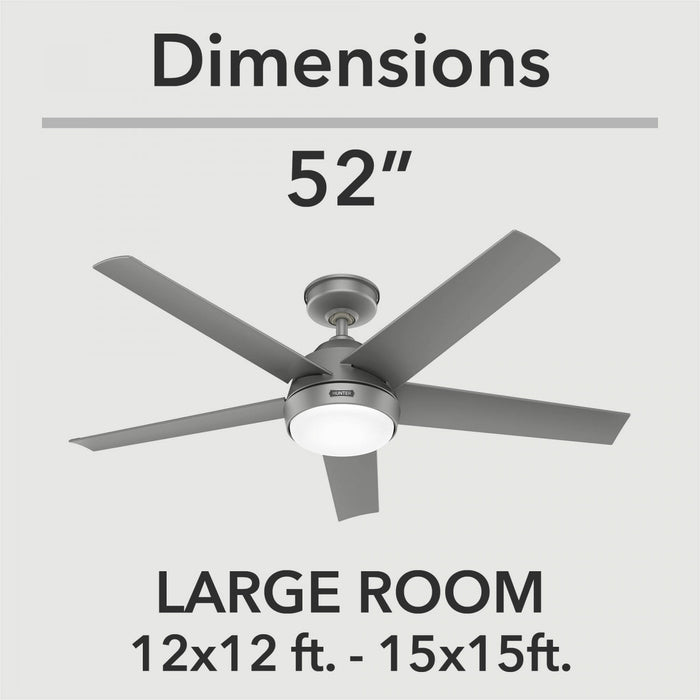 Skyflow Ceiling Fan with Light Fixture - Grey