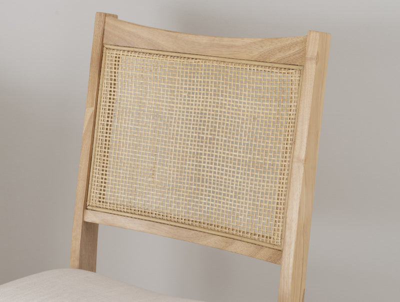Bauer Fabric Cane Folding Dining Chair - Natural