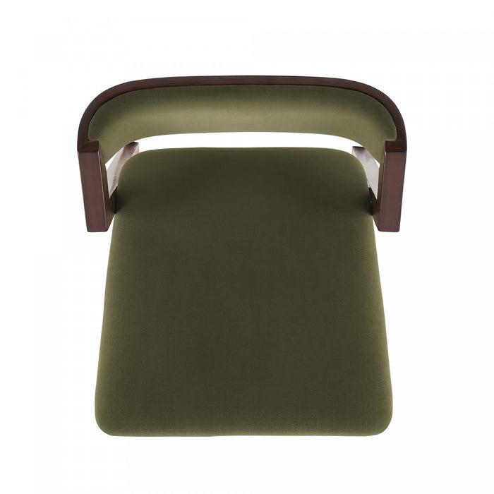 Patricia Modern Wood Upholstered Barstool in Turtle Green - Set of 2