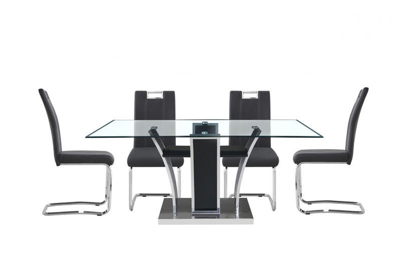 Paladin II Dining Chair, Grey Fabric (set Of 2) 