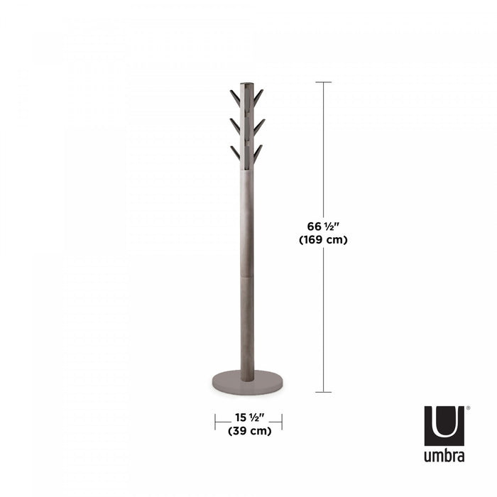Umbra Modern Wood Flapper Coat Rack - Grey