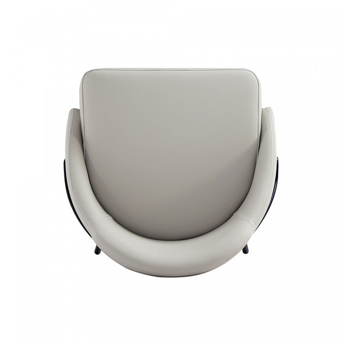 Gracie Modern Metal Upholstered Barstool in Stone Gray and Black - Set of 2