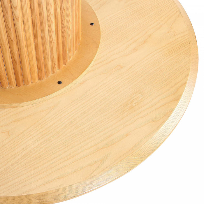 Hathaway Modern Industry Chic 59\" Round Dining Table in Natural