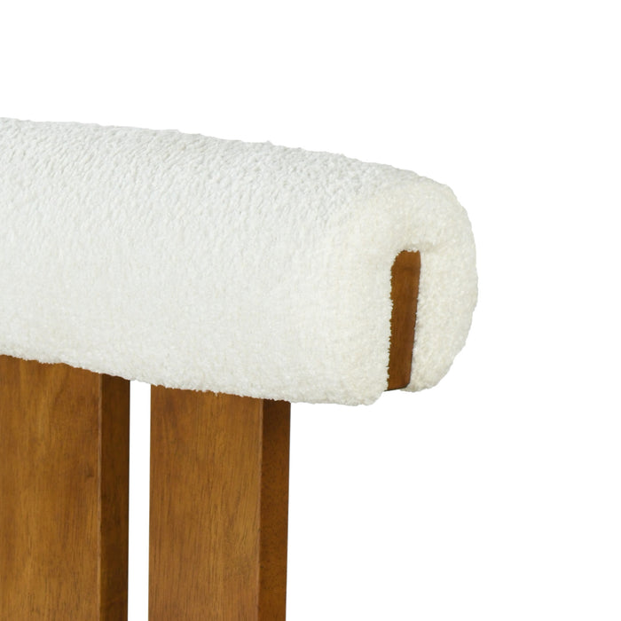 Sophia Indoor Modern Rubberwood Bar Stool Set of 2 with Supportive Backrest,White&Walnut