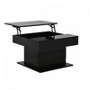 Aspire 27.5 Inch Square Rotating Lift-Top Coffee Table with High-Gloss Finish and Hidden Storage, Black | Aspire Table Basse Carree Rotative Relevable 27.5 po avec Finition Haute Brillance et Rangement Cache, Noir