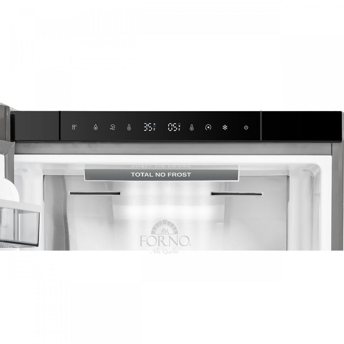 Forno Custodia 48\" Bottom Freezer combo, 20.6 cu.ft., Ice Maker, Total No frost, Stainless - FFFFD1766-48S Refrigerator