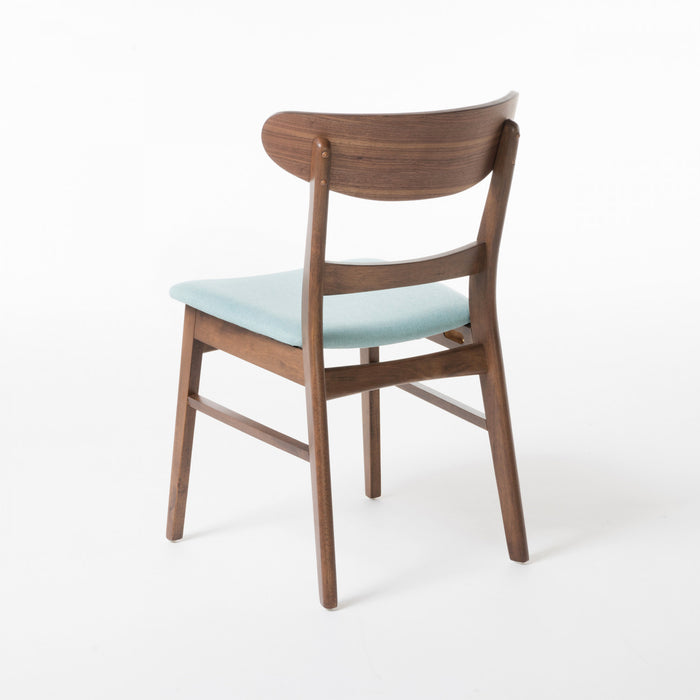 Katte 2 Piece Dining Chair Set With Cushioned Seat And Solid Rubberwood Frame,mint