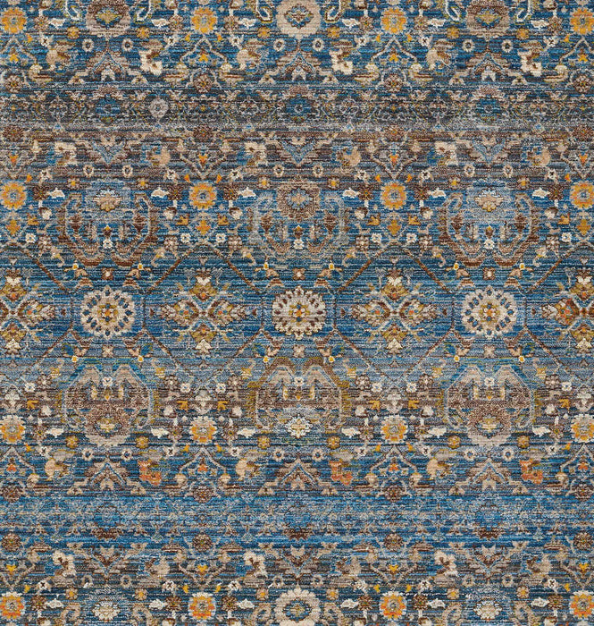 Gianna Traditional 2'6\" x 8'0\" Runner Rug in Blue Indoor Area Rug