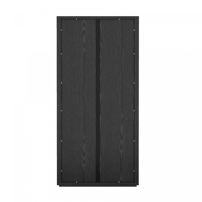 Rivington Modern 38\" Bookcase Cabinet in Black - Set of 3