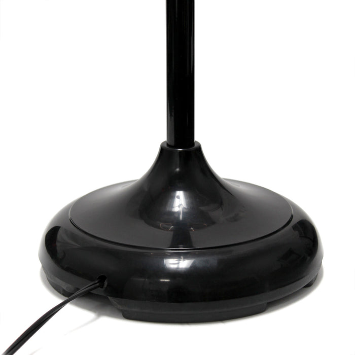 Skye 5 Light Adjustable Gooseneck Floor Lamp, Black & White, 67\"H