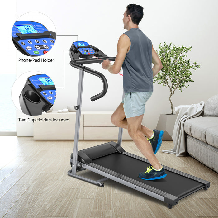 Costway 1100w Folding Electric Treadmill Support Motorized Power Running Machine