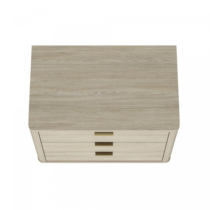Evelyn Modern 32\" Nightstand in Natural (3-Drawer) - Set of 2