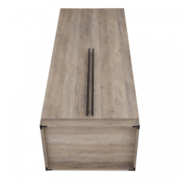 Lee Modern 32\" Wardrobe Closet in Rustic Gray - Set of 2 Armoire