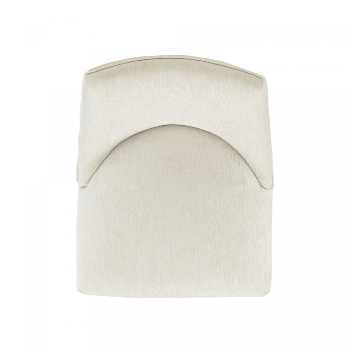 Beever Modern Wood Upholstered Chenille Barstool in Cream