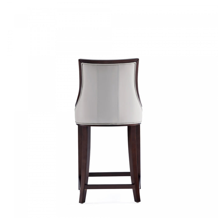 Fifth Avenue Traditional Wood Upholstered Counter Stool in Light Gray - Set of 3