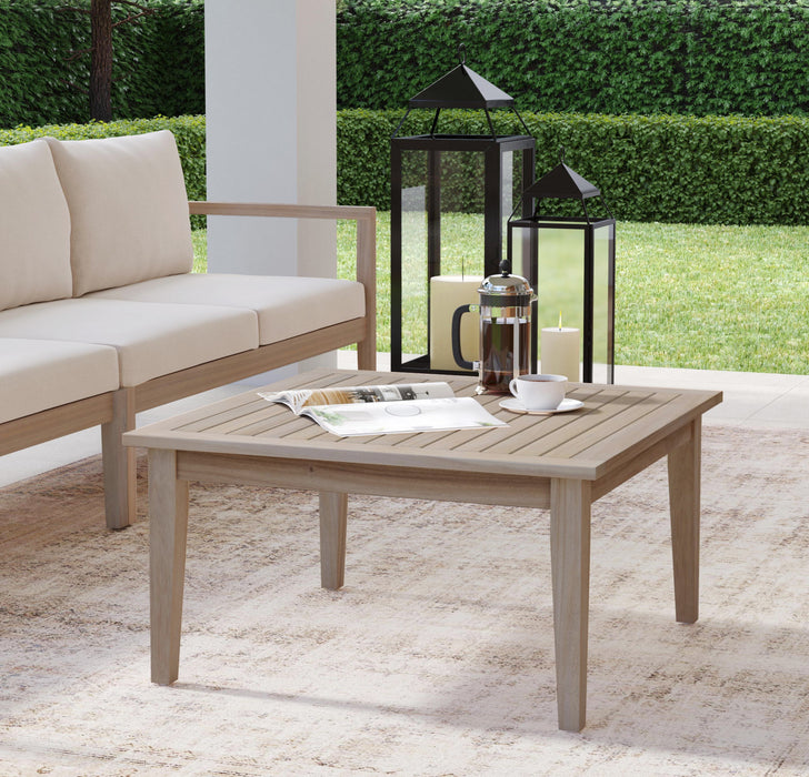 Teagon Square Outdoor Patio Coffee Table - Natural