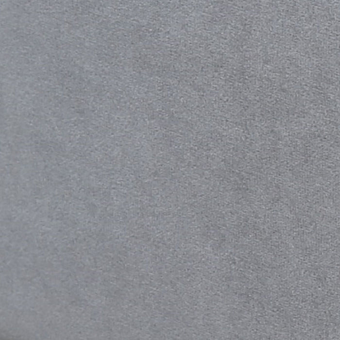 Heather Mid-Century Modern Velvet Upholstered Full Bed in Gray and Black