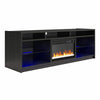 Ameriwood Home Luna Electric Fireplace TV Stand for TVs up to 75\" - Black Oak