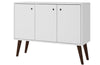 Manhattan Comfort Bromma 35.43\" Buffet Stand with 3 Shelves & 3 Doors - White
