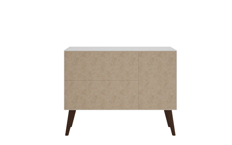 Manhattan Comfort Bromma 35.43\" Buffet Stand with 3 Shelves & 3 Doors - White