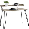 Ameriwood Home Haven Retro Computer Desk with Riser - Distressed Grey Oak