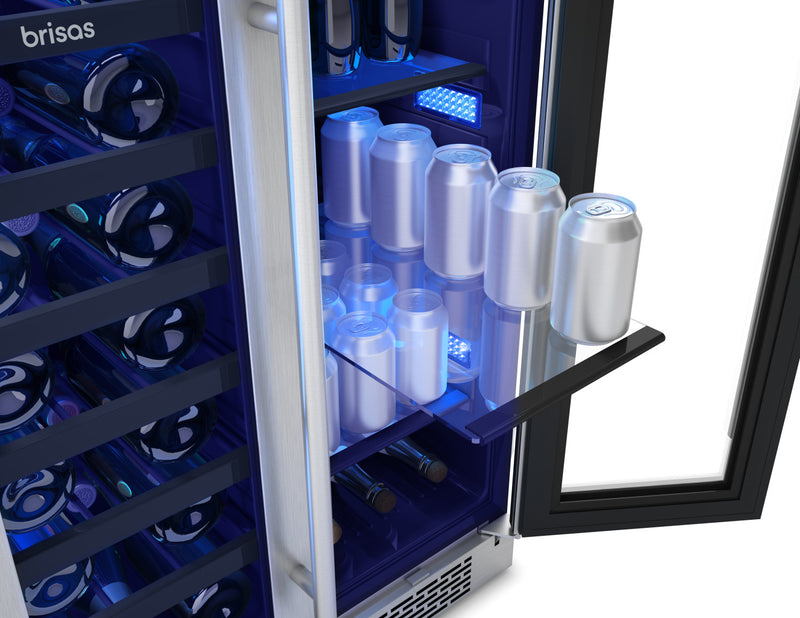 Brisas by Zephyr  24\" Wine Beverage Cooler - Stainless Steel - BWB24C32AG