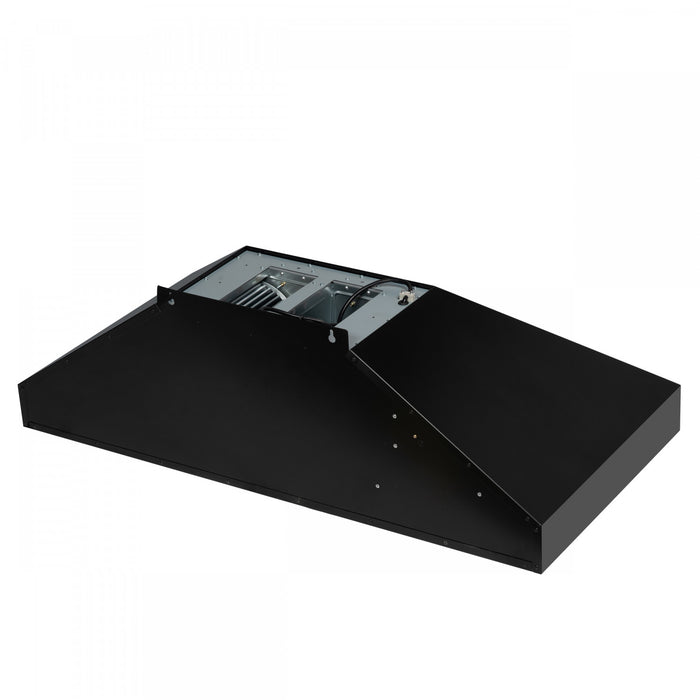 Forno Aria 48 Inch Wall-Mounted Black Range Hood-FRHWM5095-48BLK