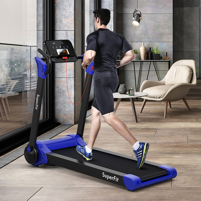 Superfit Folding 2.25hp Electric Treadmill Running Machine App Control Bluetooth