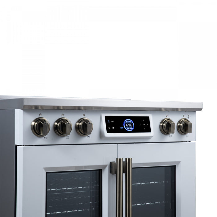Forno Maximus 36 Inch Induction Range White, 5.36 cu.ft - FFSIN0932-36WHT Electric Range