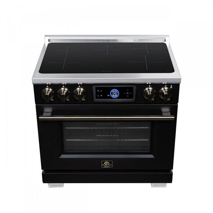 Forno Maximus 36 Inch Induction Range, Black, 5.36 cu.ft. - FFSIN0968-36BLK Electric Range